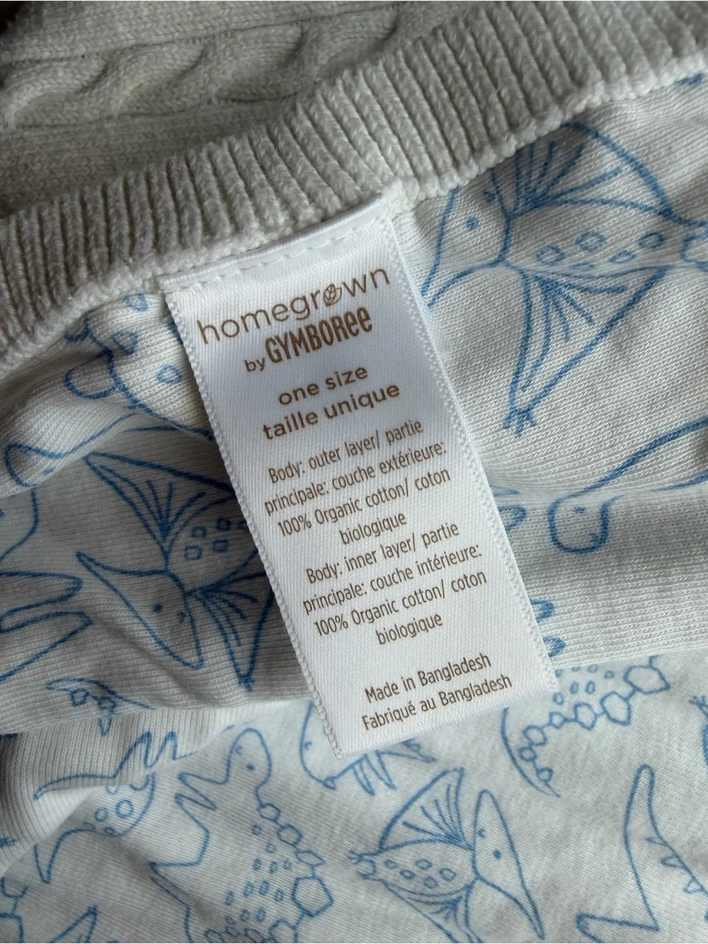 Gymboree Blue Dinosaur Print Baby Blanket - Unbranded